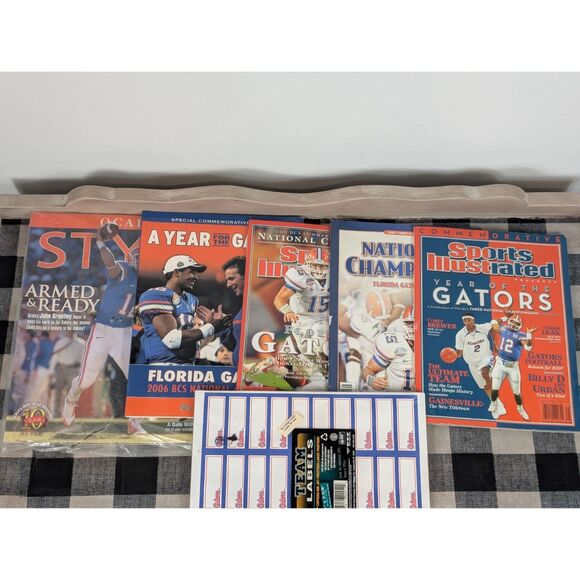 Florida Gators Championship Magazines and Programs Lot of 6 Sports Illustrated - Picture 1 of 15